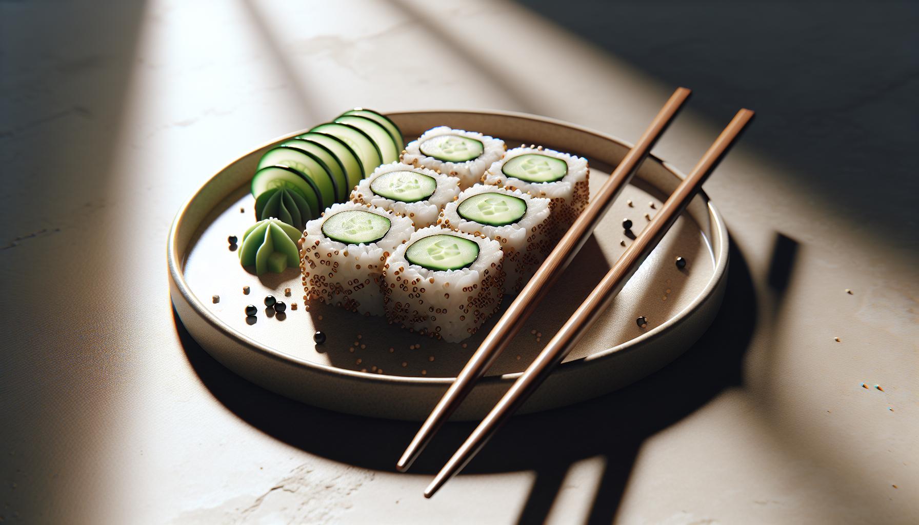 Receta Sushi con Pepino: Frescura Crujiente para Días Calurosos 4 Instrucciones Paso a Paso para un Sushi Perfecto con Pepino